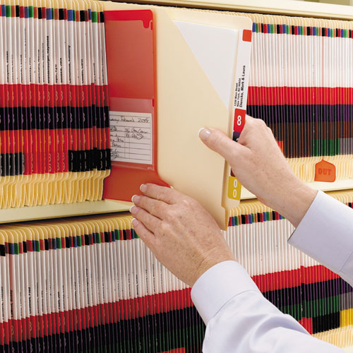 End Tab Jackets With Reinforced Tabs, Straight Tab, Letter Size, 11-pt Manila, 100/box.