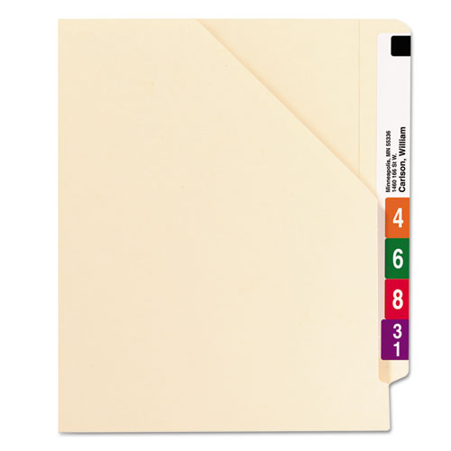 End Tab Jackets With Reinforced Tabs, Straight Tab, Letter Size, 11-pt Manila, 100/box.