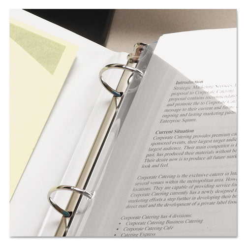 Organized Up Poly Slash Jackets, 2-sections, Letter Size, Clear, 5/pack.