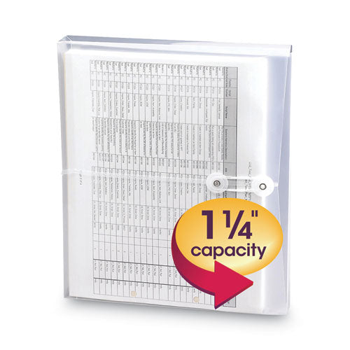 Poly String And Button Interoffice Envelopes, Open-side (horizontal), 9.75 X 11.63, Clear, 5/pack.