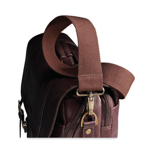 Leather Flapover Case, Fits Devices Up To 15.6", Leather, 16 X 6 X 13, Brown.