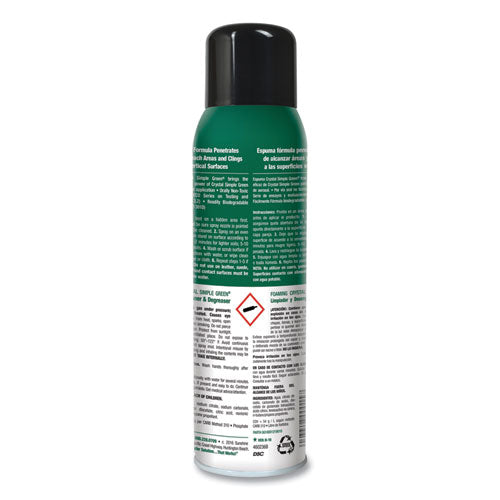 Foaming Crystal Industrial Cleaner And Degreaser, 20 Oz Aerosol Spray, 12/carton.