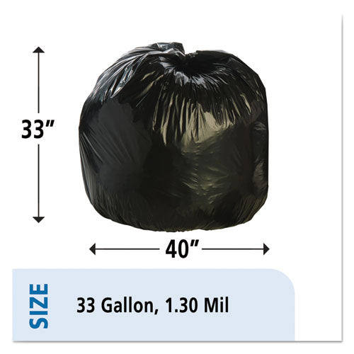 Total Recycled Content Plastic Trash Bags, 33 Gal, 1.3 Mil, 33" X 40", Brown/black, 100/carton
