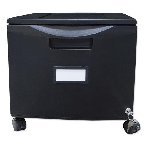 Single-drawer Mobile Filing Cabinet,1 Legal/letter-size File Drawer, Black, 14.75" X 18.25" X 12.75"