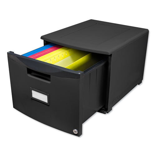 Single-drawer Mobile Filing Cabinet,1 Legal/letter-size File Drawer, Black, 14.75" X 18.25" X 12.75"