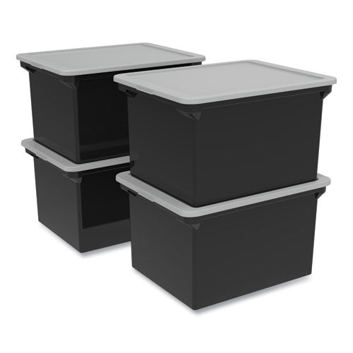 Tote With Comfort Edges, Legal/letter, 13.9" X 18.3" X 10.6", Black, 4/carton.