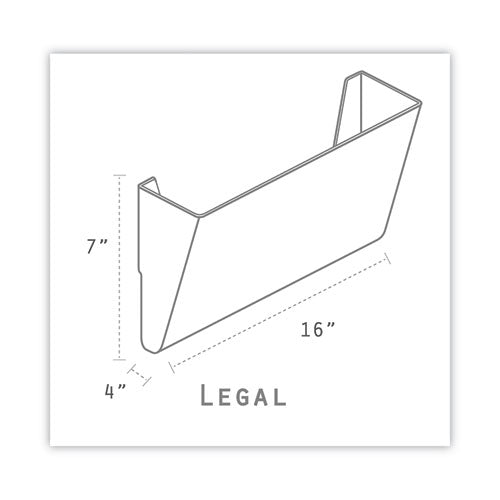 Unbreakable Magnetic Wall File, Legal/letter Size, 16" X 4" X 7", Clear.