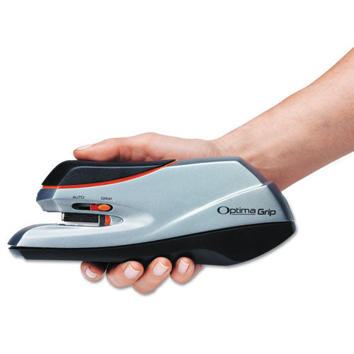 Optima Grip Electric Stapler, 20-sheet Capacity, Black/silver.