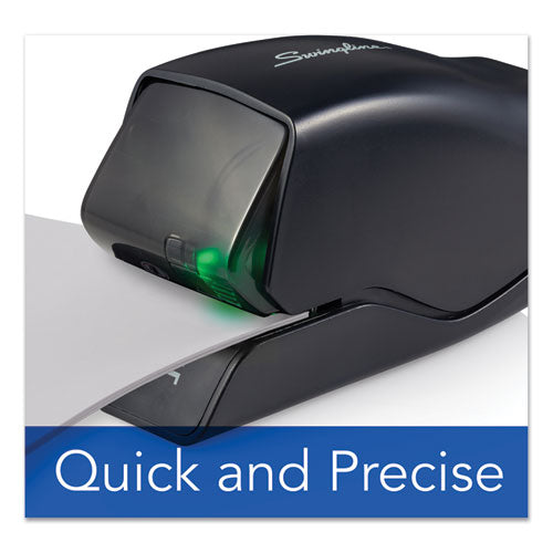 Desktop Cartridge Electric Stapler With Led Guide, 25-sheet Capacity, Black.