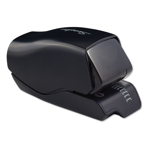 Desktop Cartridge Electric Stapler With Led Guide, 25-sheet Capacity, Black.