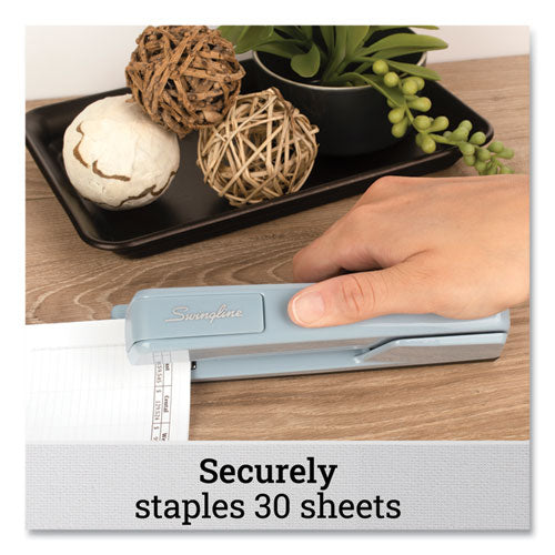 747 Classic Full Strip Stapler, 30-sheet Capacity, Sky Blue.