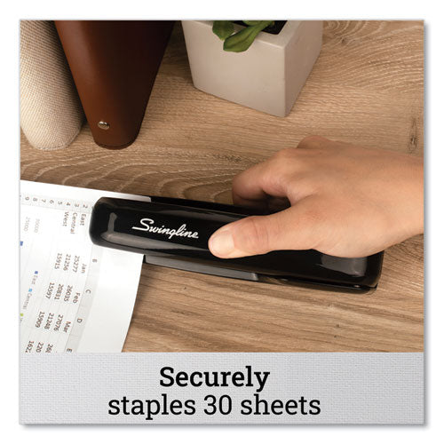 747 Business Full Strip Desk Stapler, 30-sheet Capacity, Black.