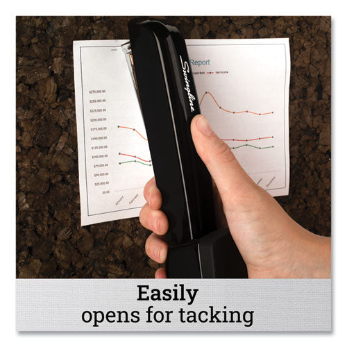 747 Business Full Strip Desk Stapler, 30-sheet Capacity, Black.