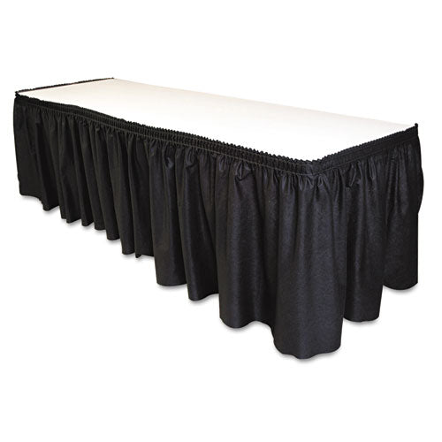 Table Set Linen-like Table Skirting, Polyester, 29" X 14 Ft, Black