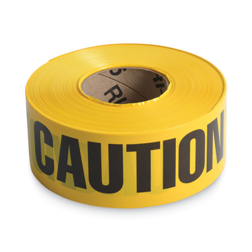 Caution Barricade Safety Tape, 3" X 1,000 Ft, Black/yellow.