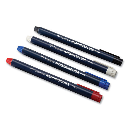 Wax-based Marking Pencil, 4.4 Mm, Blue Wax, Navy Blue Barrel, 10/box.