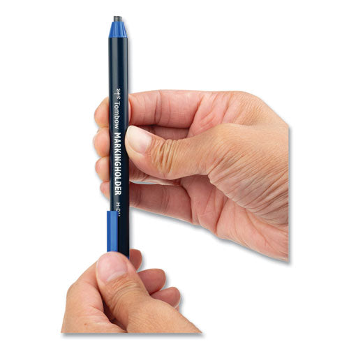 Wax-based Marking Pencil, 4.4 Mm, Blue Wax, Navy Blue Barrel, 10/box.