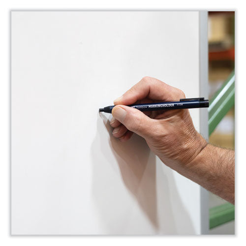 Wax-based Marking Pencil, 4.4 Mm, Black Wax, Navy Blue Barrel, 10/box.