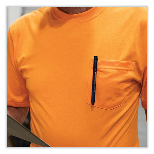 Wax-based Marking Pencil, 4.4 Mm, Black Wax, Navy Blue Barrel, 10/box.