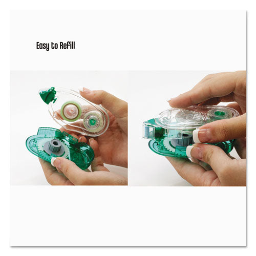 Removable Adhesive Refill, 0.33" X 39.33 Ft, Dries White, 3/pack.