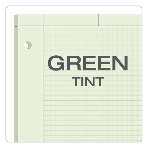 Engineering Computation Pads,Cross-section Quadrille Rule (5 Sq/in, 1 Sq/in), Green Cover, 100 Green-tint 8.5 X 11 Sheets