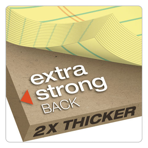 Docket Ruled Perforated Pads, Narrow Rule, 50 Canary-yellow 5 X 8 Sheets, 12/pack.