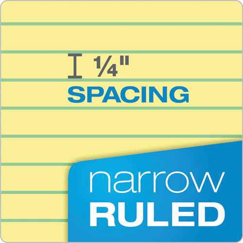 Double Docket Ruled Pads, Narrow Rule, 100 Canary-yellow 8.5 X 11.75 Sheets, 6/pack.