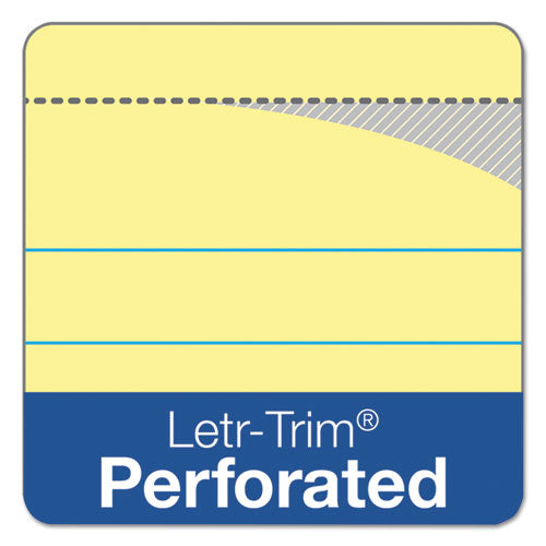 Docket Ruled Perforated Pads, Wide/legal Rule, 50 Canary-yellow 8.5 X 11.75 Sheets, 6/pack.