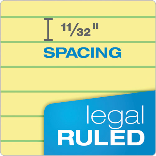 Docket Ruled Perforated Pads, Wide/legal Rule, 50 Canary-yellow 8.5 X 14 Sheets, 12/pack.