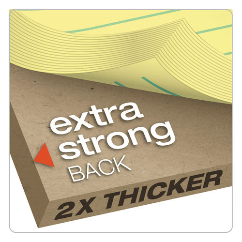 Docket Ruled Perforated Pads, Wide/legal Rule, 50 Canary-yellow 8.5 X 14 Sheets, 12/pack.