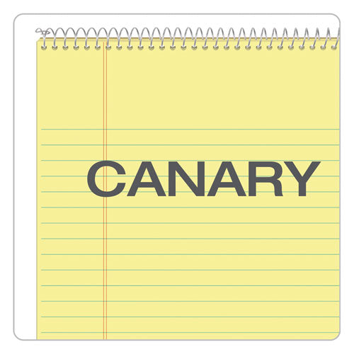 Docket Ruled Wirebound Pad With Cover, Wide/legal Rule, Blue Cover, 70 Canary-yellow 8.5 X 11.75 Sheets.