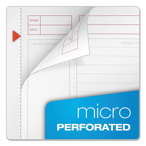 Jen Action Planner, 1-subject, Narrow Rule, Black Cover, (100) 8.5 X 6.75 Sheets.