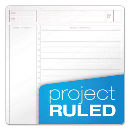 Jen Action Planner, 1-subject, Narrow Rule, Black Cover, (100) 8.5 X 6.75 Sheets.