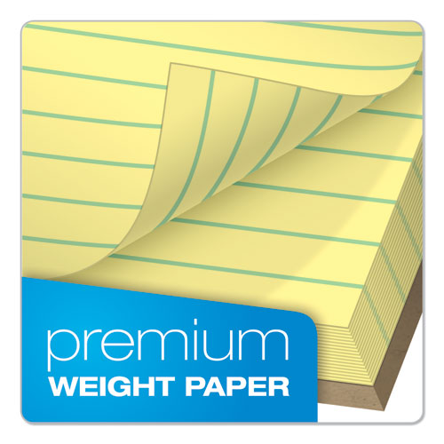 Docket Gold Ruled Perforated Pads, Wide/legal Rule, 50 Canary-yellow 8.5 X 11.75 Sheets, 12/pack.
