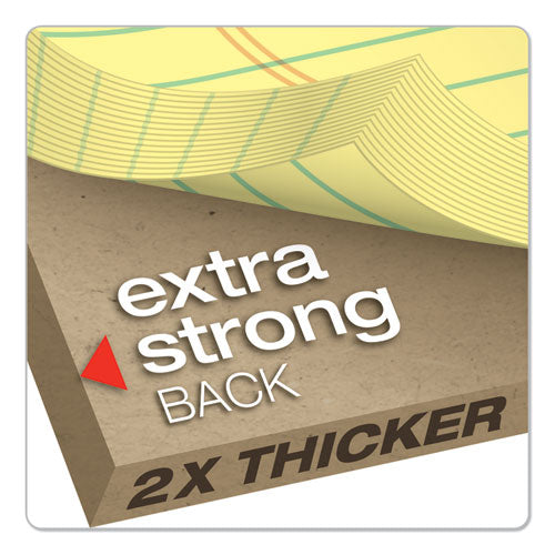 Docket Gold Ruled Perforated Pads, Wide/legal Rule, 50 Canary-yellow 8.5 X 11.75 Sheets, 12/pack.