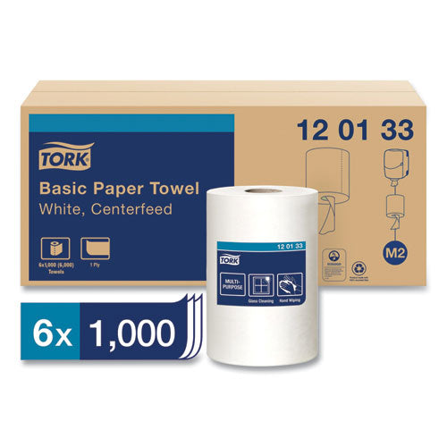 Advanced Centerfeed Hand Towel,1-ply, 8.25 X 11.8, White, 1,000/roll, 6/carton.