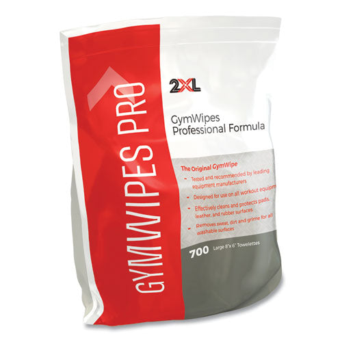 Gym Wipes Professional, 1-ply, 6 X 8, Unscented, White, 700/pack, 4 Packs/carton.