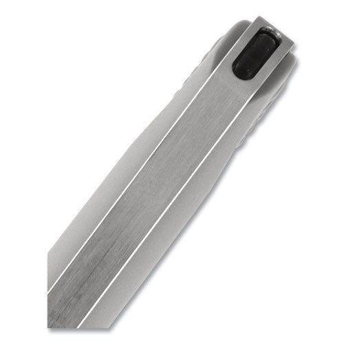 Vision Needle Roller Ball Pen, Stick, Fine 0.7 Mm, Black Ink, Gray/clear/black Barrel, Dozen.