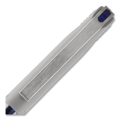 Vision Needle Roller Ball Pen, Stick, Fine 0.7 Mm, Blue Ink, Gray/clear/blue Barrel, Dozen.