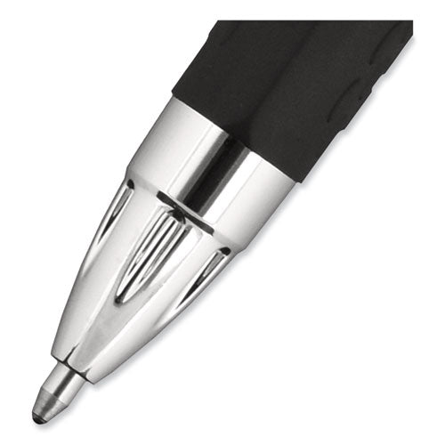 Signo 207 Gel Pen, Retractable, Bold 1 Mm, Black Ink, Smoke/black Barrel, Dozen.