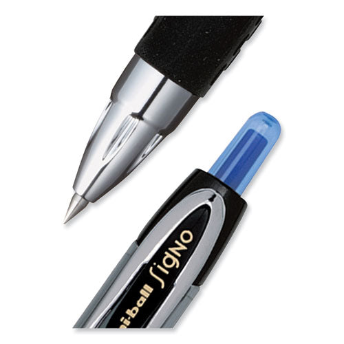 207 Signo Gel Ultra Micro Gel Pen, Retractable, Extra-fine 0.38 Mm, Blue Ink, Clear/black Barrel.