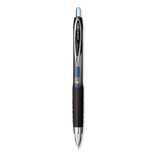 207 Signo Gel Ultra Micro Gel Pen, Retractable, Extra-fine 0.38 Mm, Blue Ink, Clear/black Barrel.