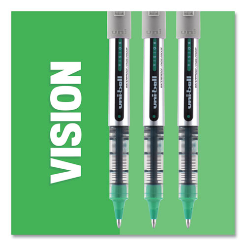 Vision Roller Ball Pen, Stick, Fine 0.7 Mm, Black Ink, Silver/black/clear Barrel, 36/pack.