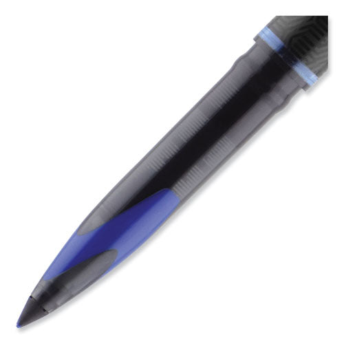Air Porous Roller Ball Pen, Stick, Medium 0.7 Mm, Blue Ink, Black/blue Barrel, Dozen.