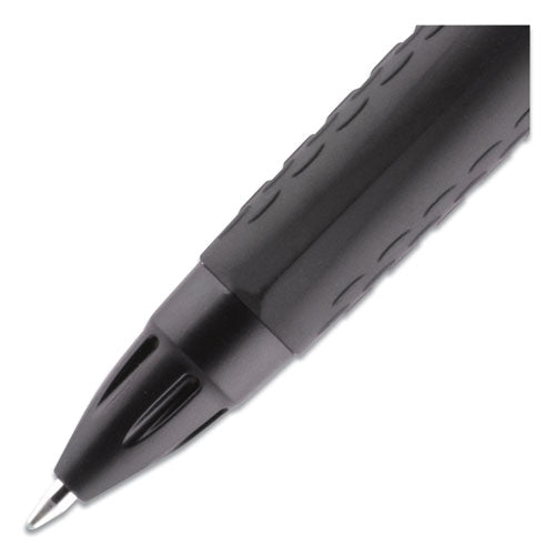 307 Gel Pen, Retractable, Fine 0.5 Mm, Blue Ink, Black Barrel, Dozen.