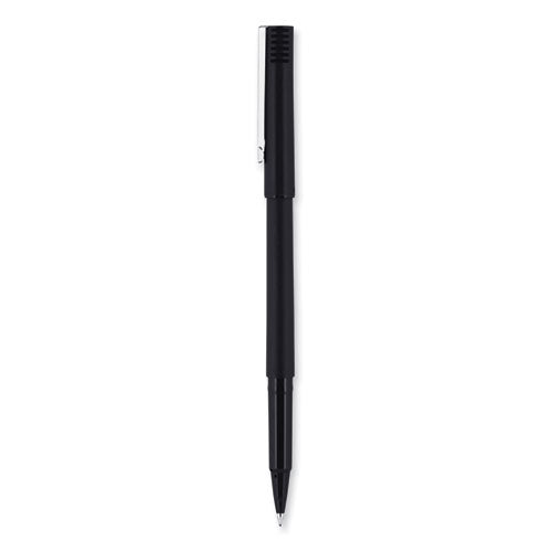 Roller Ball Pen, Stick, Extra-fine 0.5 Mm, Black Ink, Black Barrel, 72/pack.