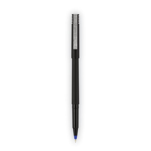 Roller Ball Pen, Stick, Extra-fine 0.5 Mm, Blue Ink, Black/blue Barrel, 72/pack.