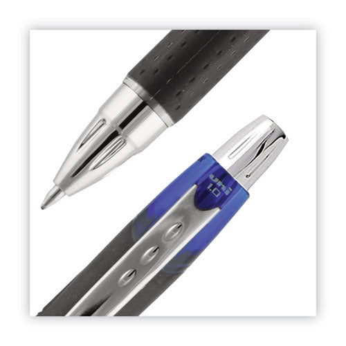 Roller Ball Pen, Stick, Extra-fine 0.5 Mm, Blue Ink, Black/blue Barrel, 72/pack.