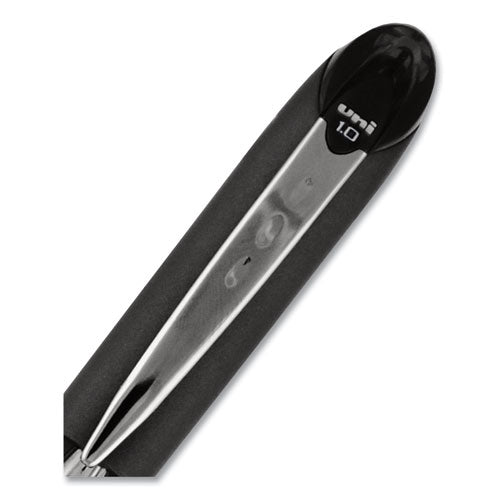 Jetstream Stick Hybrid Gel Pen, Bold 1 Mm, Black Ink, Black/silver Barrel.