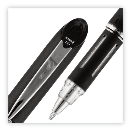 Jetstream Stick Hybrid Gel Pen, Bold 1 Mm, Black Ink, Black/silver Barrel.